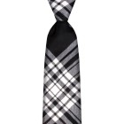 Tartan Tie - Menzies Black & White Modern